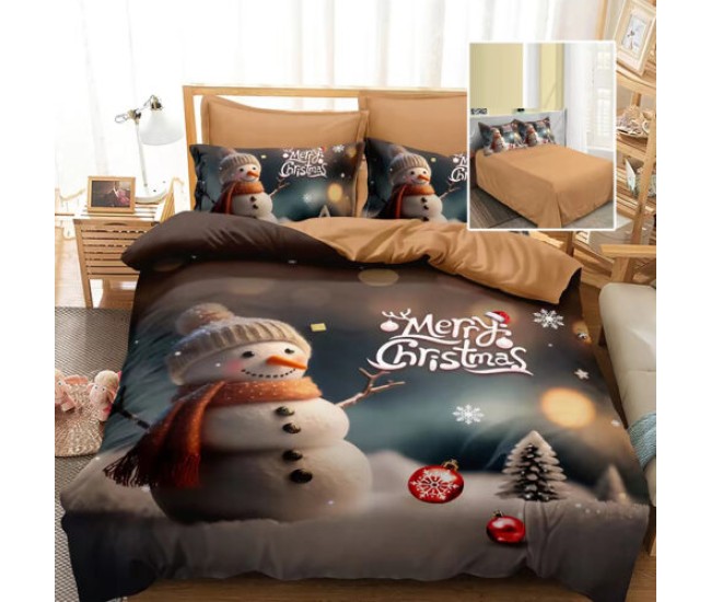 Lenjerie pat finet 3d 6 piese craciun f-xmas59 Lenjerie pat finet 3d 6 piese craciun f-xmas59